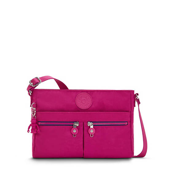 Kipling New Angie Fashion Crossbody Bags Pink Fuchsia | CA 1191EB